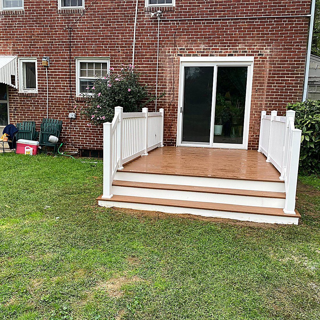 Deck steps and railing material